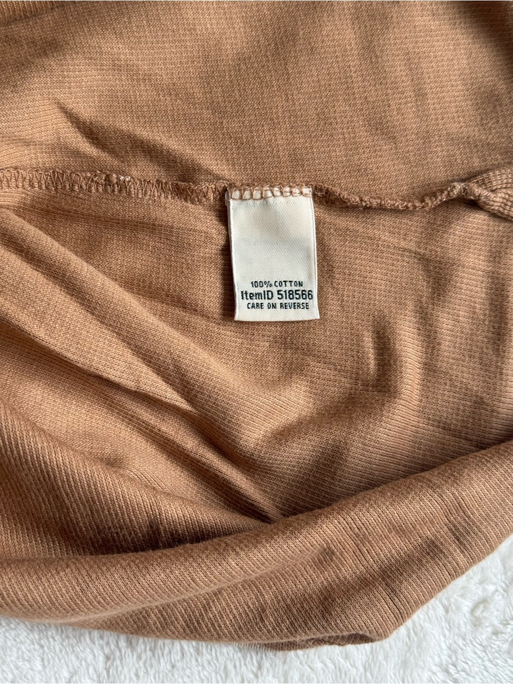 L.L.Bean Striped Waffle Knit Henley Thermal Top M Brown Cotton - Picture 6 of 7